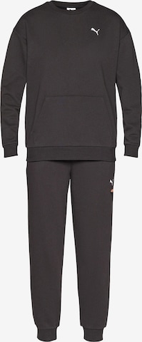 PUMA Trainingsanzug in Schwarz: Vorderseite