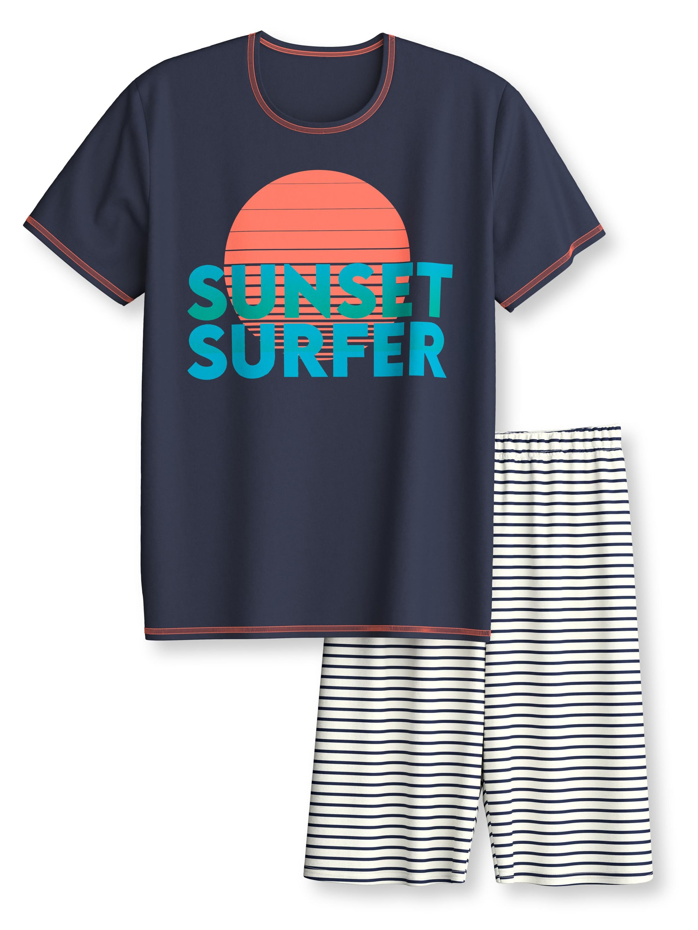 CALIDA Pajamas 'Surf' in Blue: front