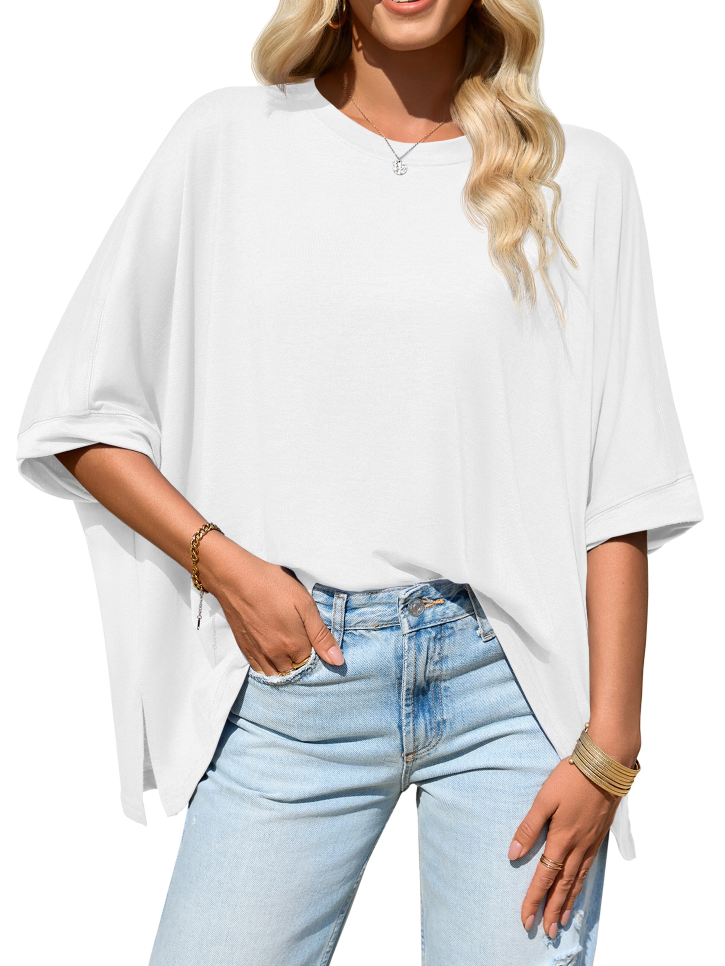 T-shirt oversize Imily Bela en blanc
