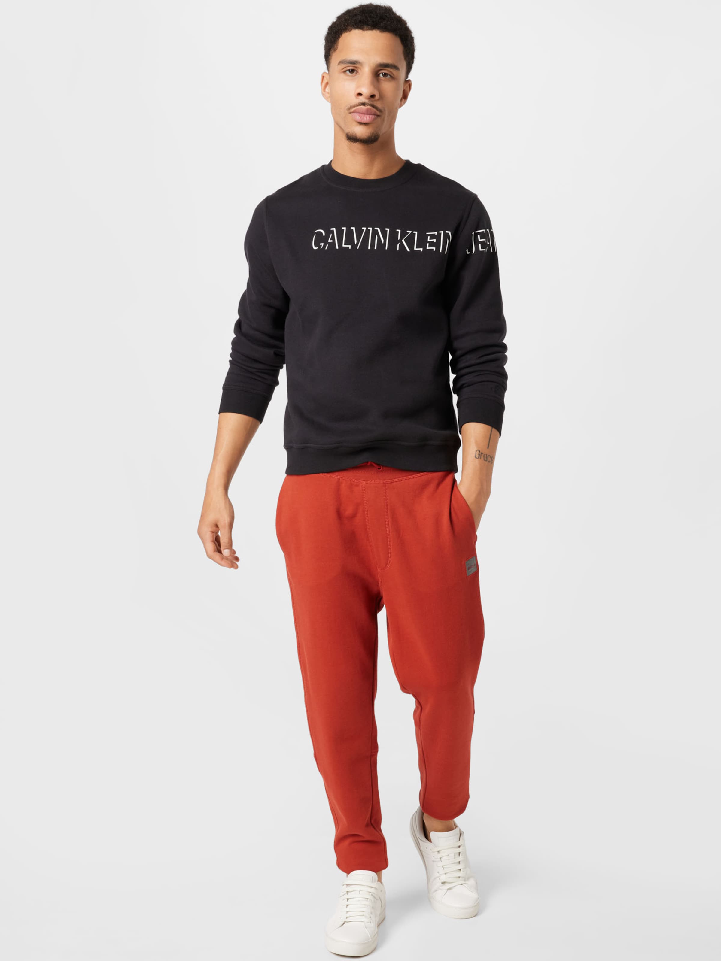 Männer Sweat Calvin Klein Jeans Sweatshirt in Schwarz - LY87085