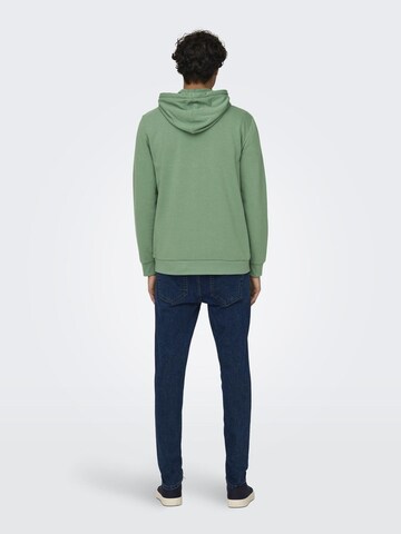Felpa 'ONSLenny' di Only & Sons in verde