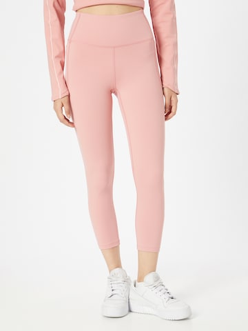 UNDER ARMOUR Skinny Sporthose in Pink: predná strana