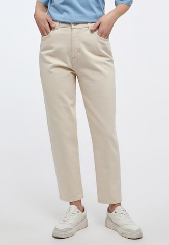 MUSTANG Tapered Pants ' Charlotte' in Beige: front