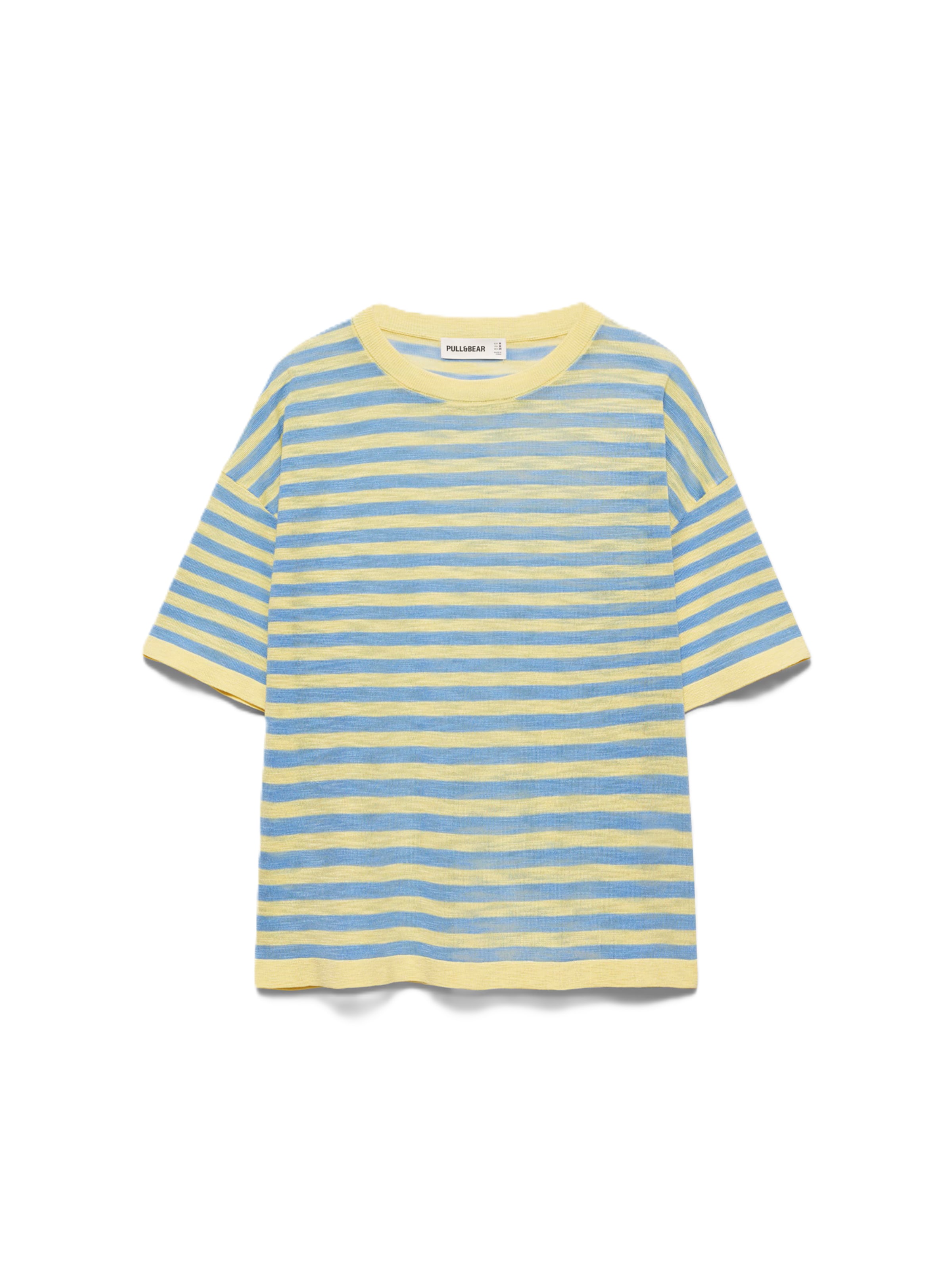 Maglietta in XS Pull&Bear di colore blu chiaro / giallo, Visualizzazione prodotti