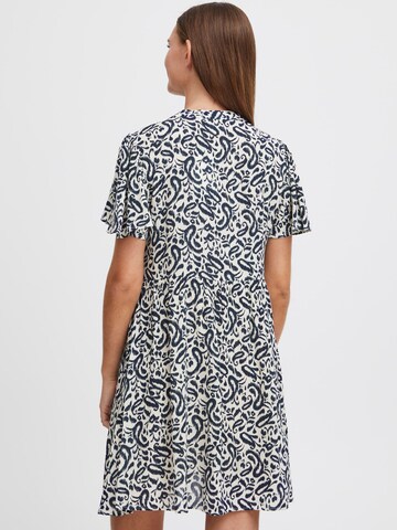 Robe-chemise ' Marrakech ' ICHI en bleu