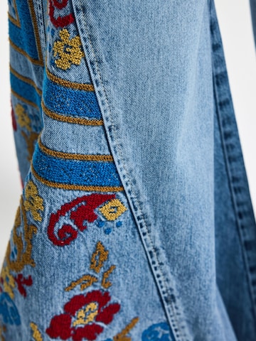 Wide Leg Jean 'Palazzo Mid Rise Jeans' IT'S BASIC en bleu