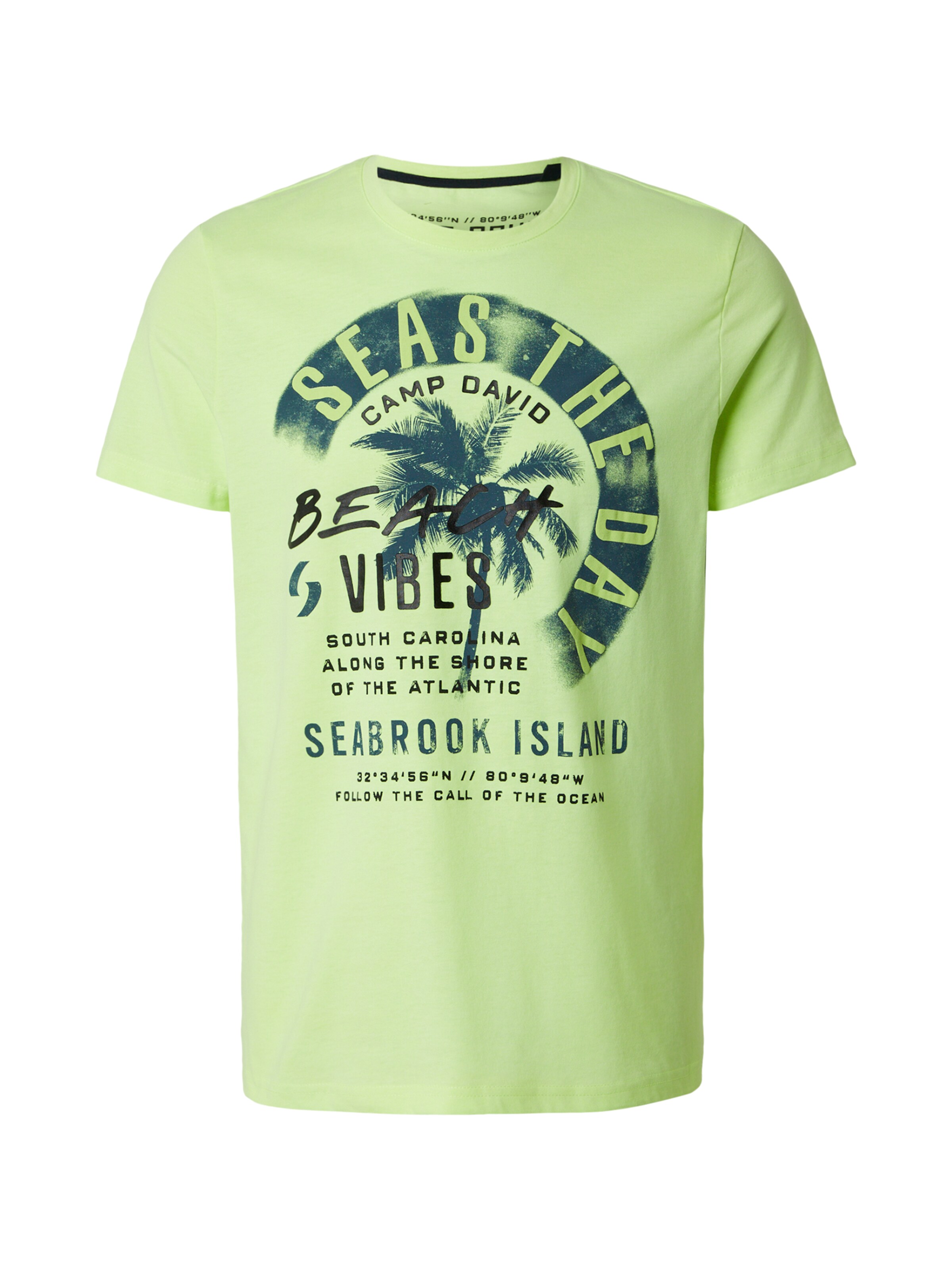 CAMP DAVID Shirt in Groen: voorkant