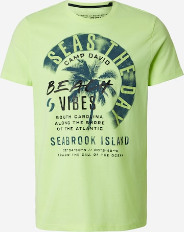 T-Shirt CAMP DAVID en vert : devant