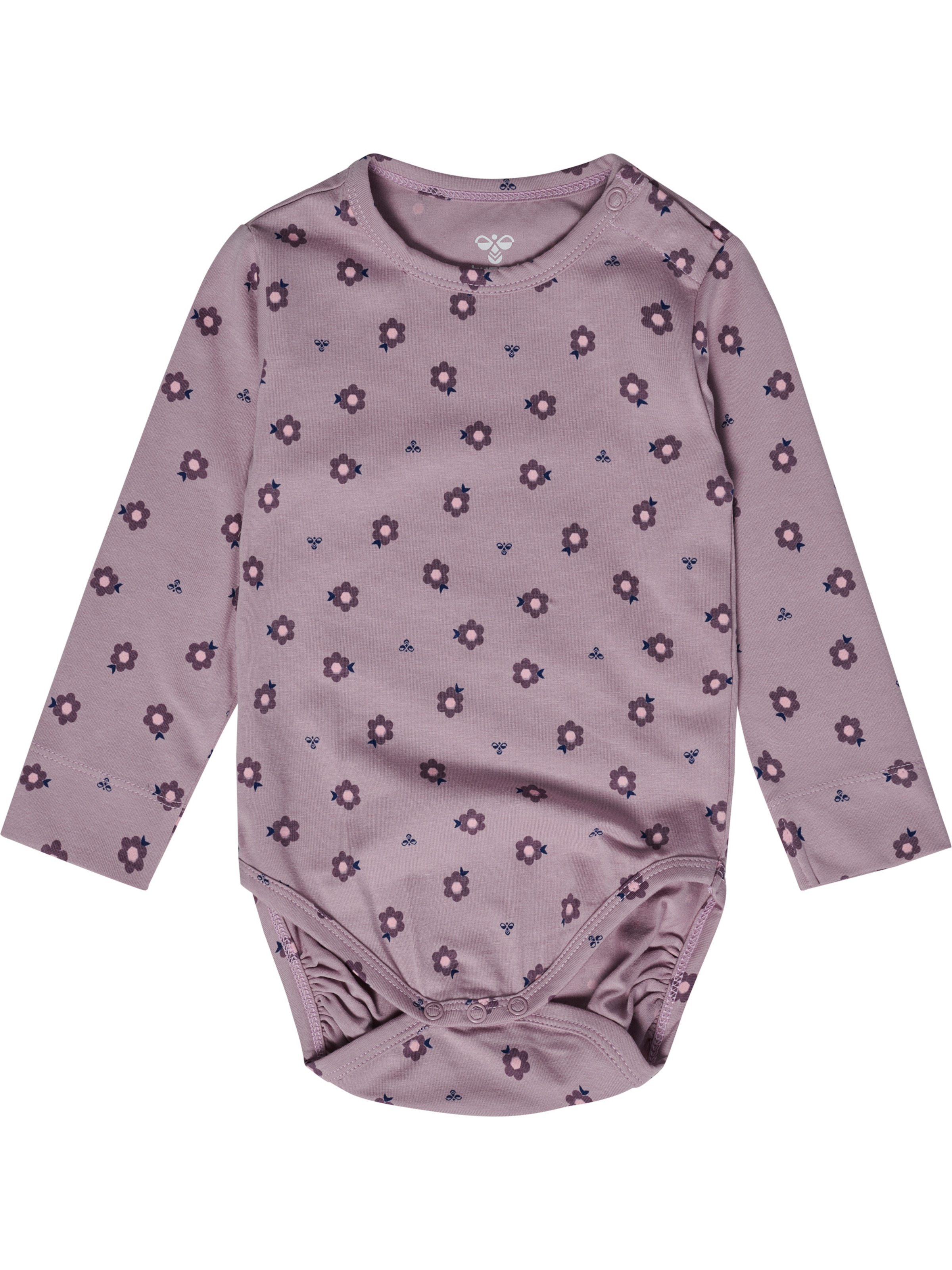 Hummel Strampler 'Aop' in Lila: Vorderseite