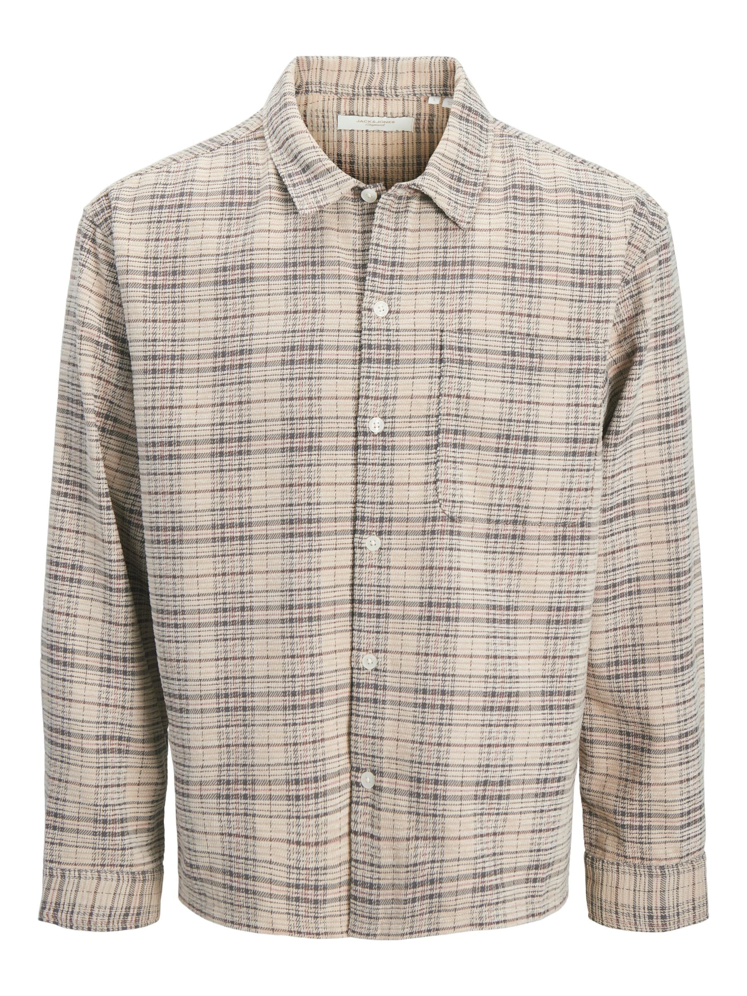 JACK & JONES Regular Fit Hemd in Grau: Vorderseite