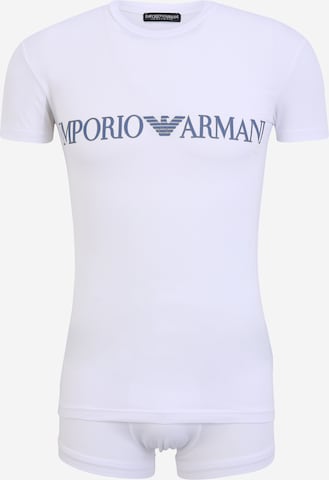 Emporio Armani - Pijama curto em branco: frente