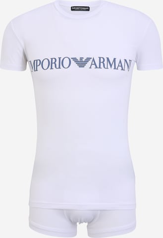 Pigiama corto di Emporio Armani in bianco: frontale