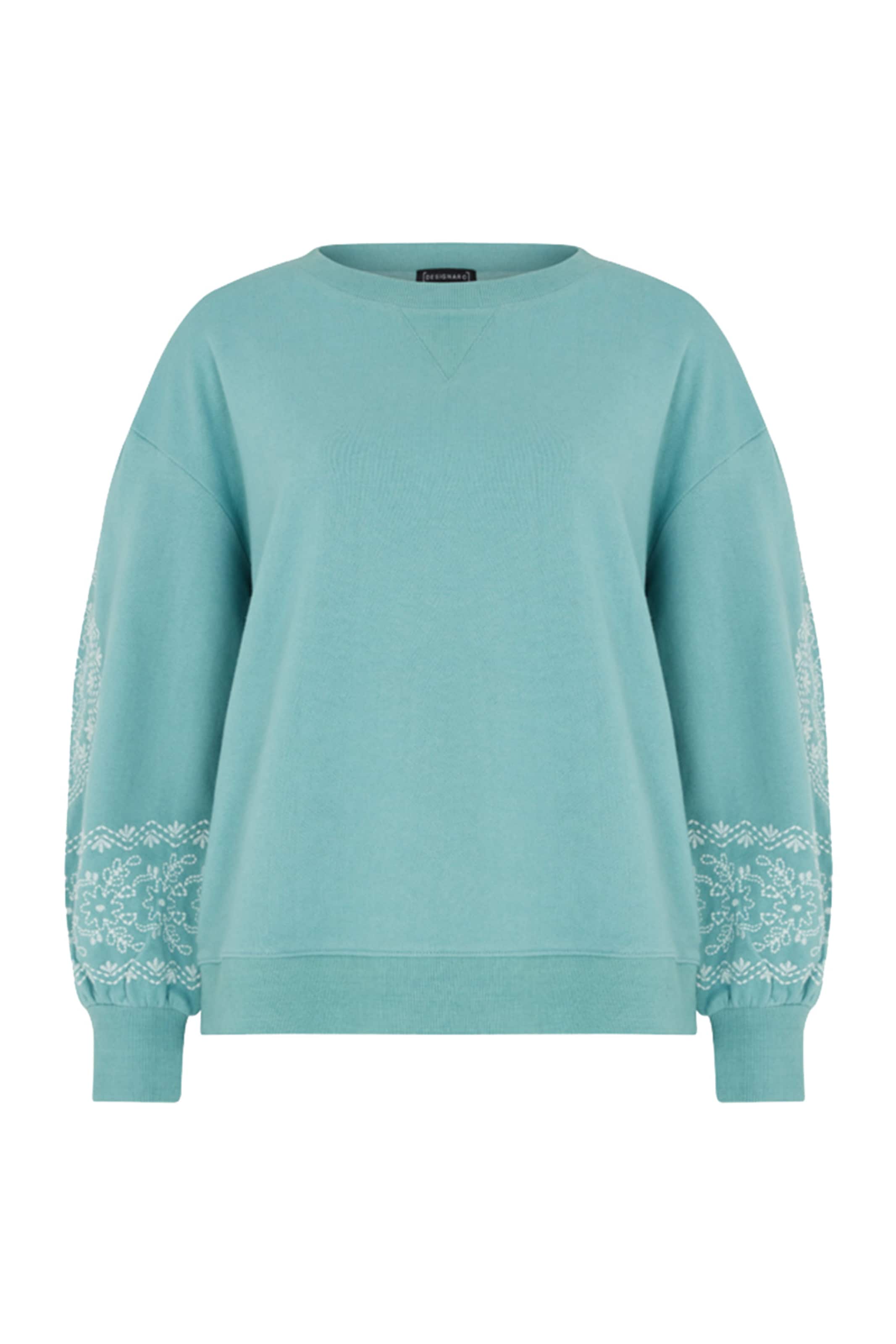 RAFFYA Pullover 'Mika' in blau / weiß, Produktansicht