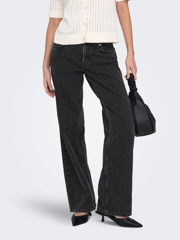Wide Leg Jean 'ONLEzra' ONLY en noir : devant