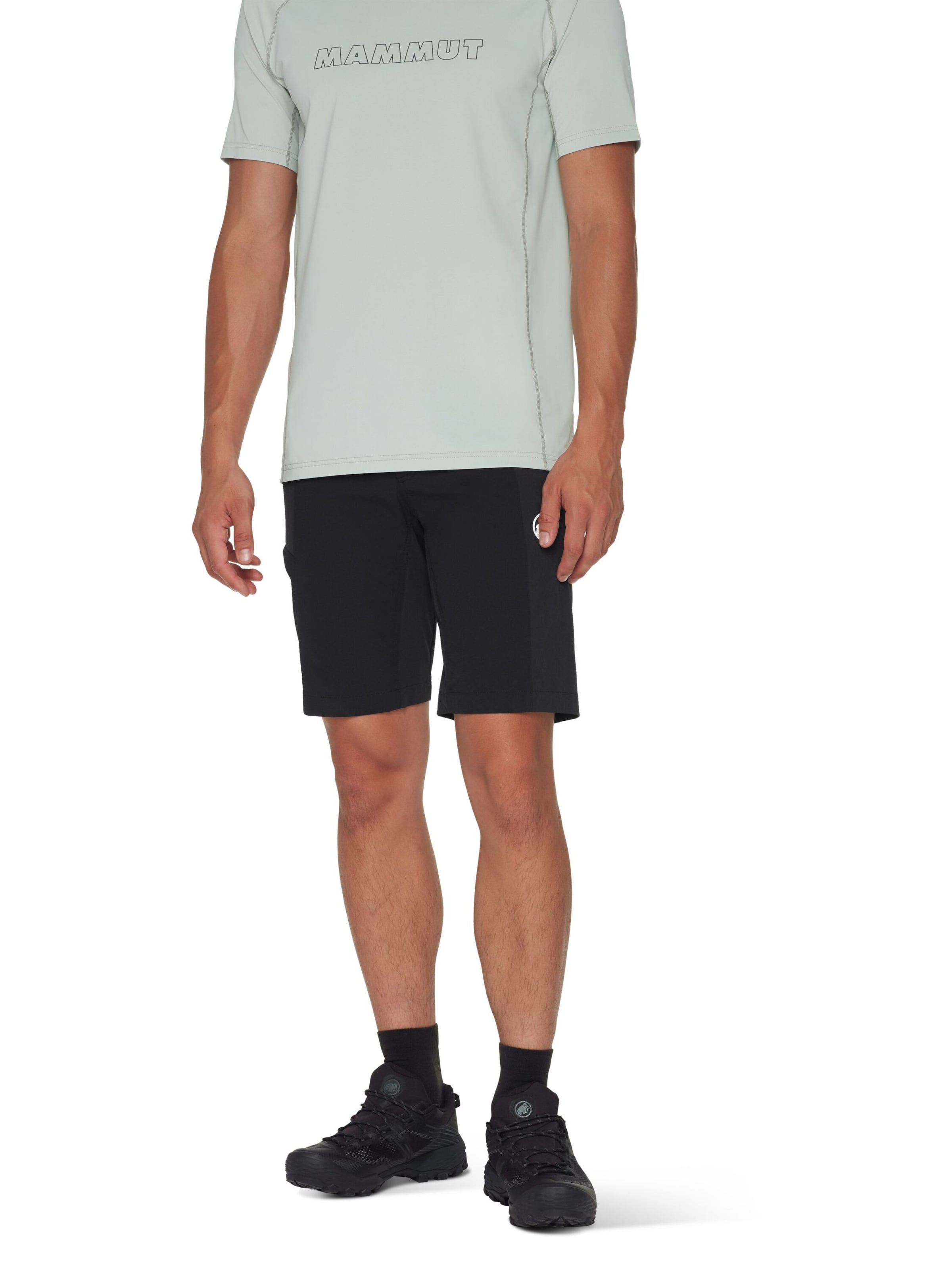 MAMMUT Regular Outdoor Pants 'Ducan' in Black: front