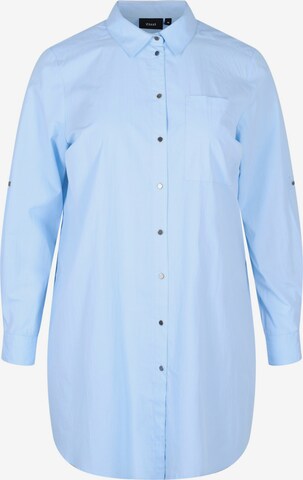 Zizzi Blouse 'XWENICE' in Blauw: voorkant