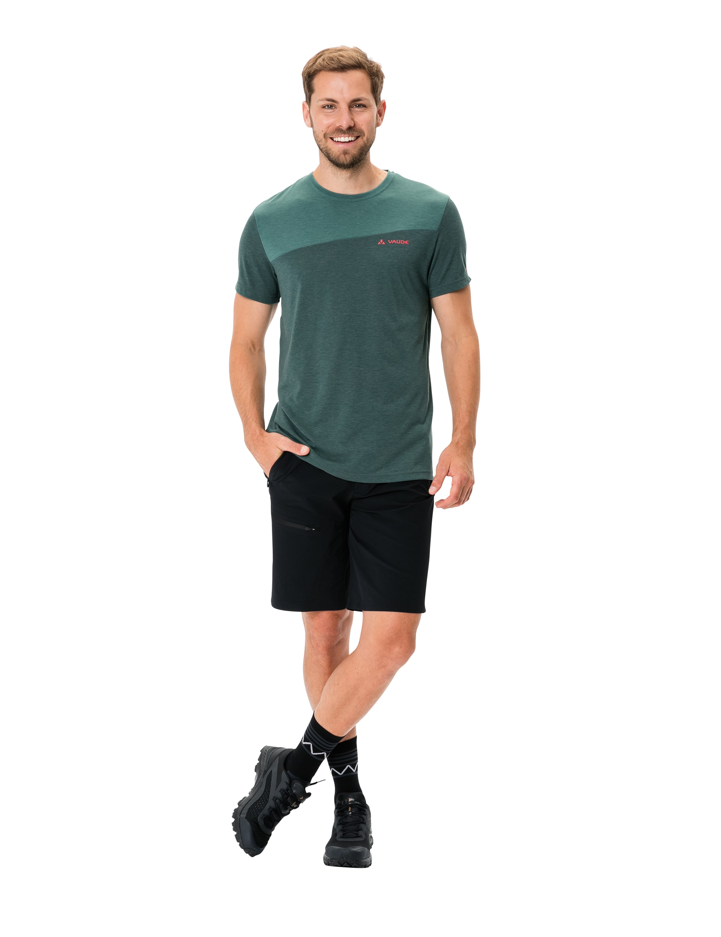 Männer Sportarten VAUDE Funktionsshirt 'Sveit' in Jade, Dunkelgrün, Grünmeliert - RM54862 Männer Sportarten VAUDE Funktionsshirt 'Sveit' in Jade, Dunkelgrün, Grünmeliert - RM54862