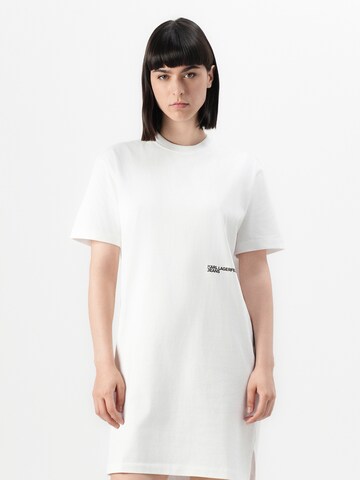 KARL LAGERFELD JEANS Dress 'KARLISM' in White: back