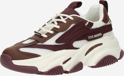 STEVE MADDEN Nízke tenisky 'Possession' - hnedá / vínovo červená / biela ako vlna, Produkt