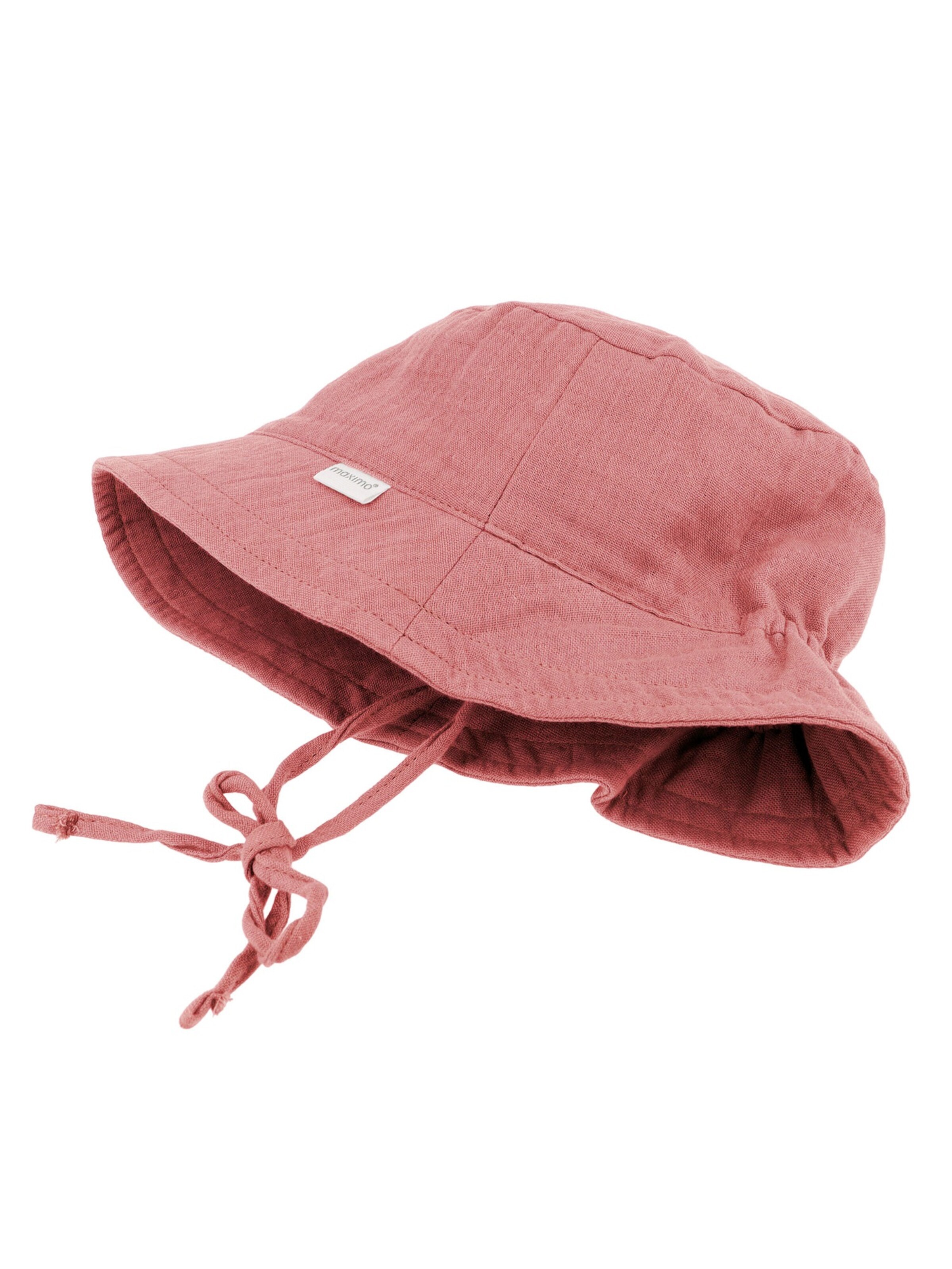 MAXIMO Hat 'GOTS BABY-Hütchen, Bindeband Musselinstoff, Futter' in Red