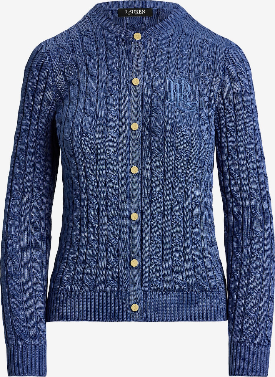 Geacă tricotată de la Lauren Ralph Lauren pe albastru: față