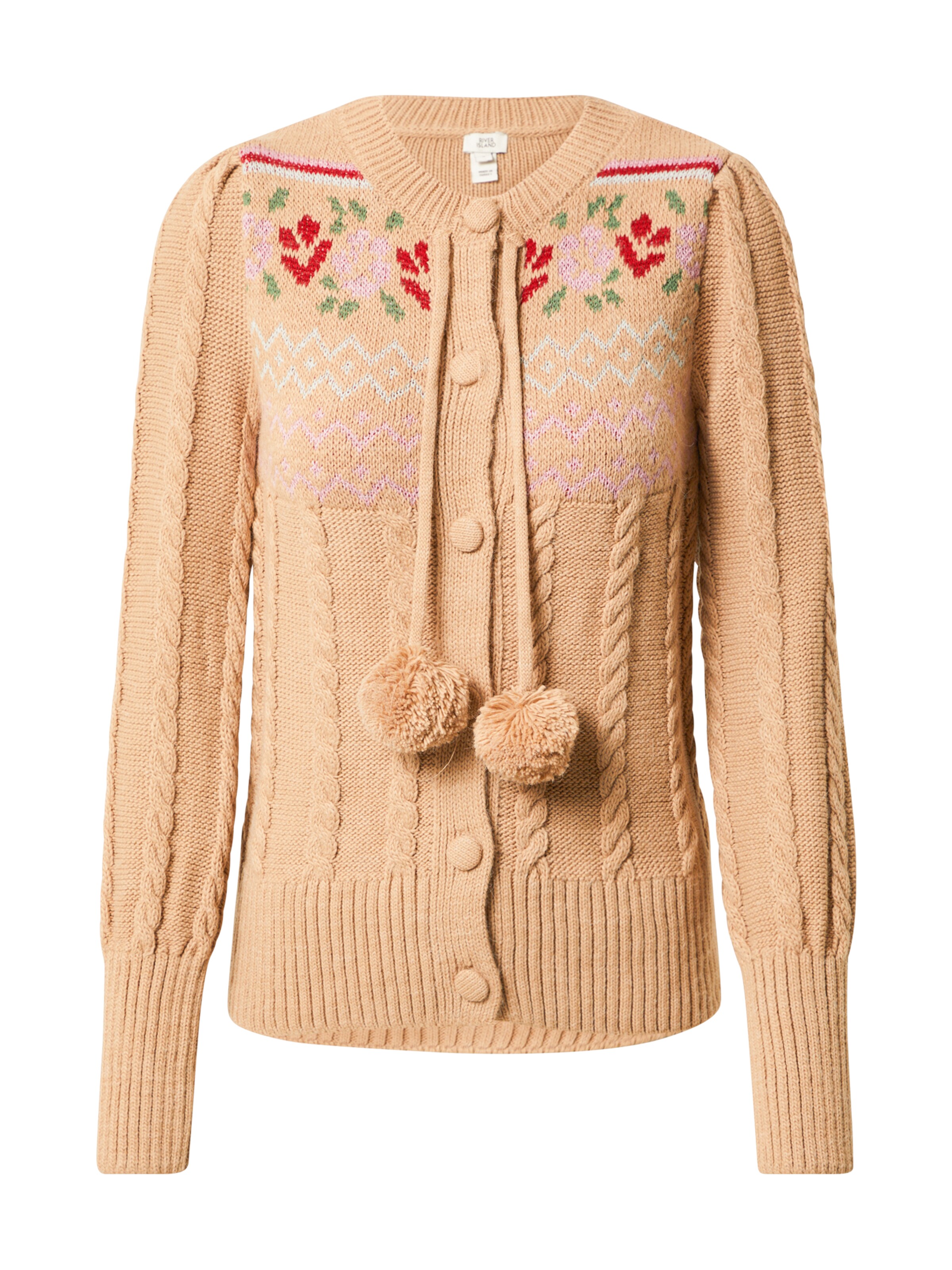 Frauen Pullover & Strick River Island Strickjacke in Hellbraun - HF85618 Frauen Pullover & Strick River Island Strickjacke in Hellbraun - HF85618