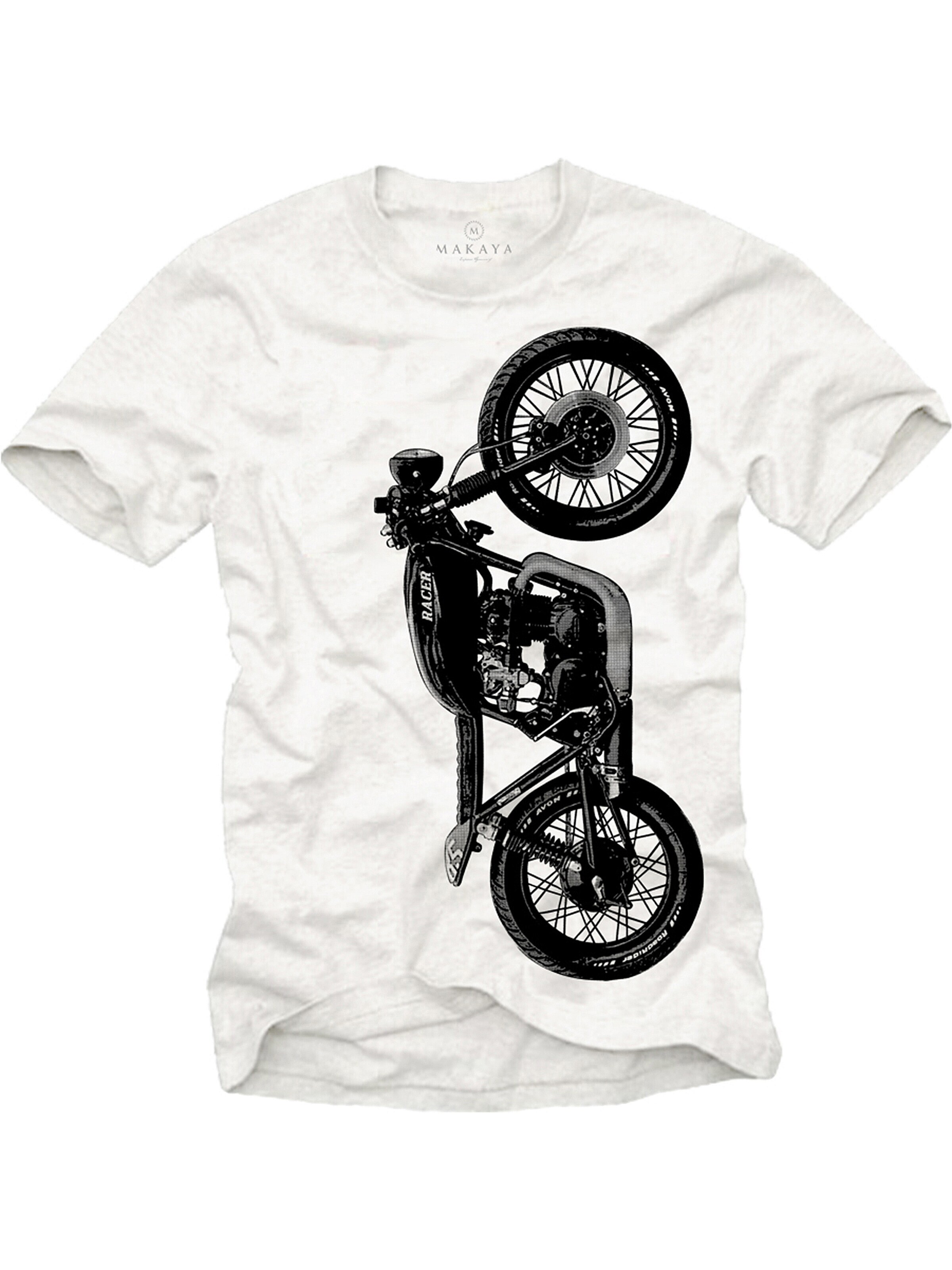MAKAYA Shirt 'Big-CB' in White: front