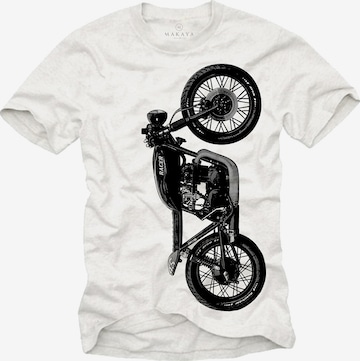 MAKAYA Shirt 'Big-CB' in White: front