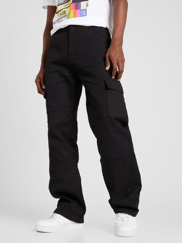 EIGHTYFIVE Regular Cargo Jeans in Black: front