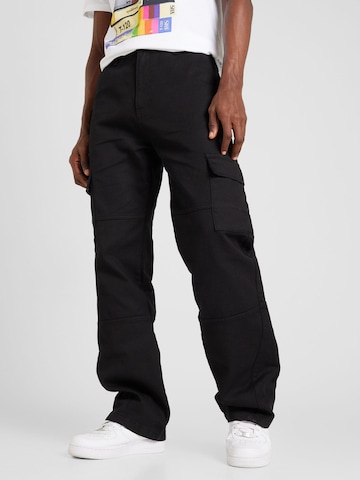 Regular Jeans cargo EIGHTYFIVE en noir : devant