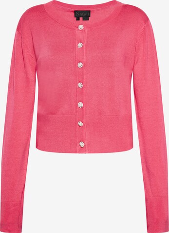 NAEMI Knit Cardigan in Pink: front