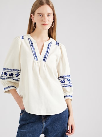 Marks & Spencer - Blusa 'Crafter Popover' em bege: frente