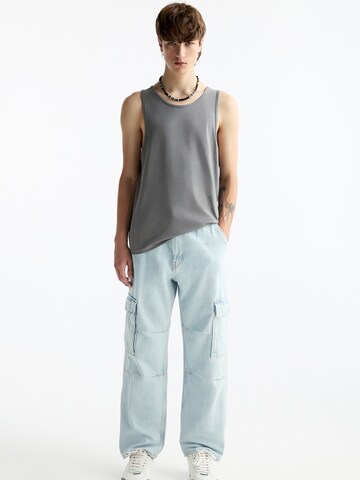 Loosefit Jeans cargo Pull&Bear en bleu