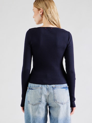 Superdry & Co Strickjacke 'ESSENTIAL' in Blau