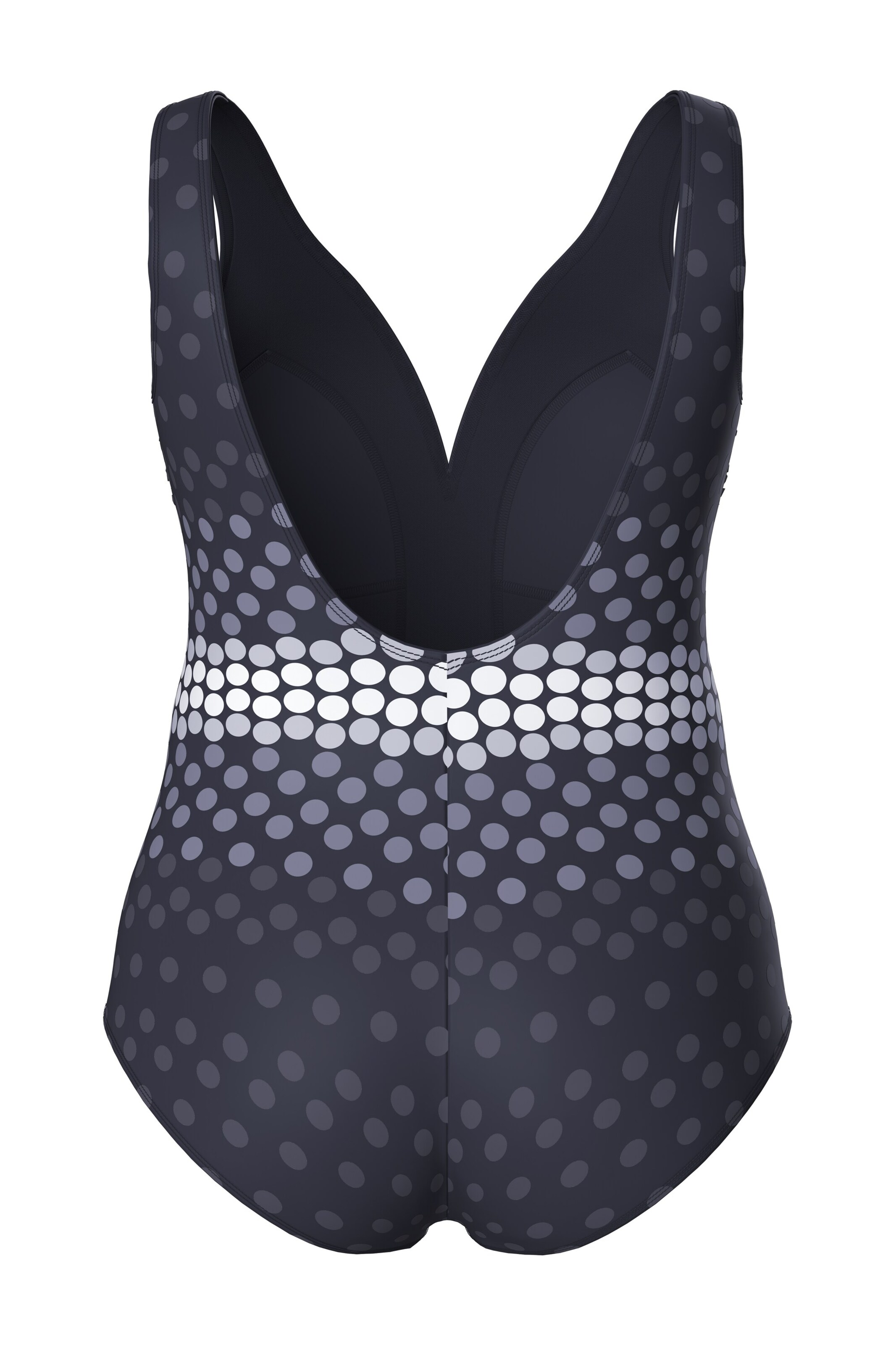 Ulla Popken T-Shirt Badeanzug in Schwarz