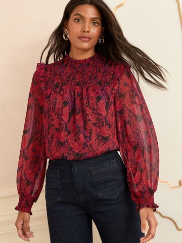 love & roses Blouse in Rood
