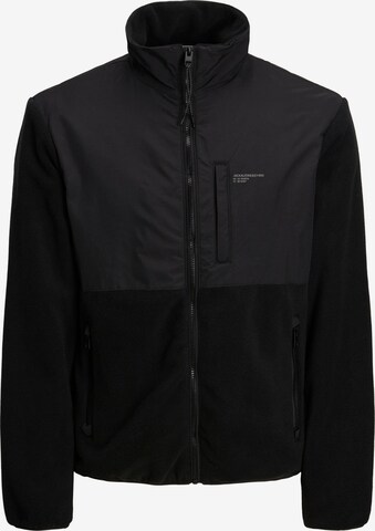 JACK & JONES Fleece jas 'Blake' in Zwart: voorkant