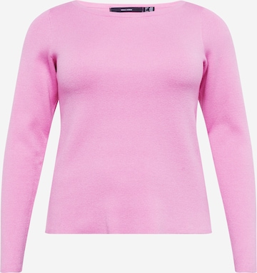 Pull-over 'GOLD NEEDLE' Vero Moda Curve en violet : devant