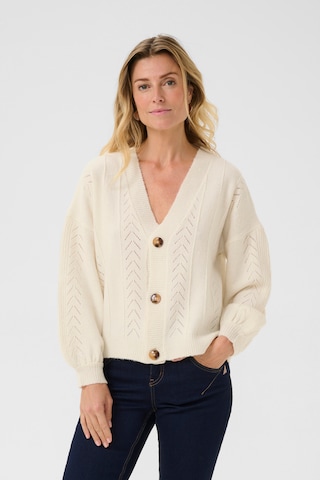 Cream Cardigan 'CR Holiday' i beige: forside