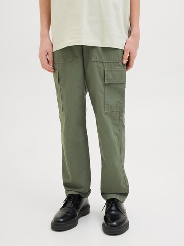 Jack & Jones Junior Loosefit Broek 'JPSTKarl JJAdams' in Groen: voorkant