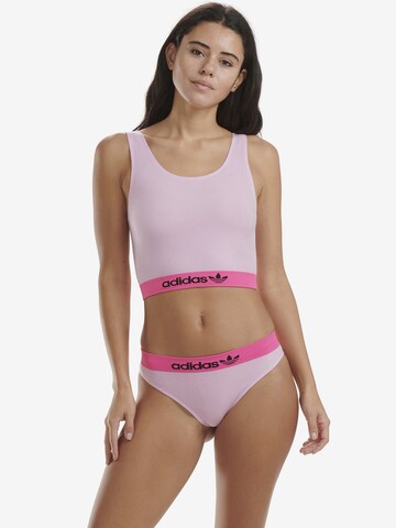 ADIDAS ORIGINALS Bustier Sport bh ' Brami Logo Rib ' in Roze