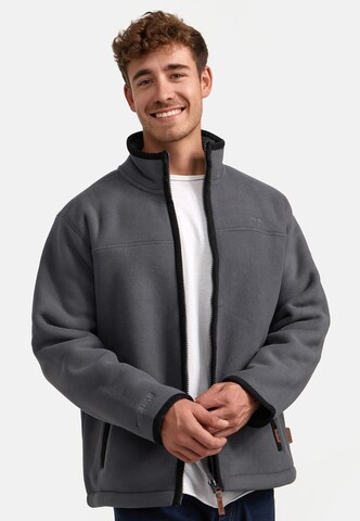 Veste en polaire 'Emilos' INDICODE JEANS en gris : devant