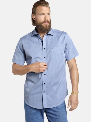 Jan Vanderstorm Comfort fit Button Up Shirt 'Evin' in Blue: front