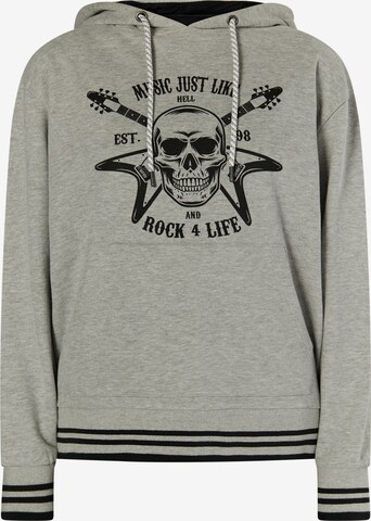 Sweat-shirt 'Ucy' myMo ROCKS en gris : devant