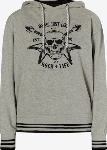 myMo ROCKS Sweatshirt 'Ucy' i grå: forside