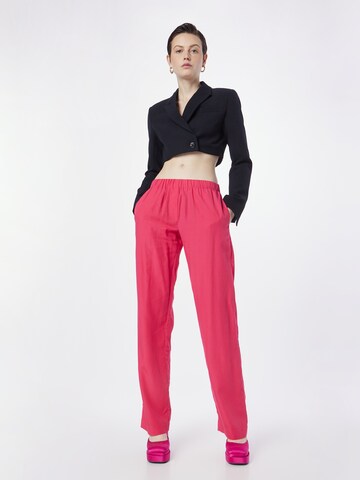 Samsøe Samsøe Loose fit Trousers 'Hoys' in Pink