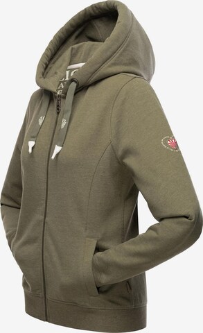 NAVAHOO Zip-Up Hoodie 'Engelshaar' in Green