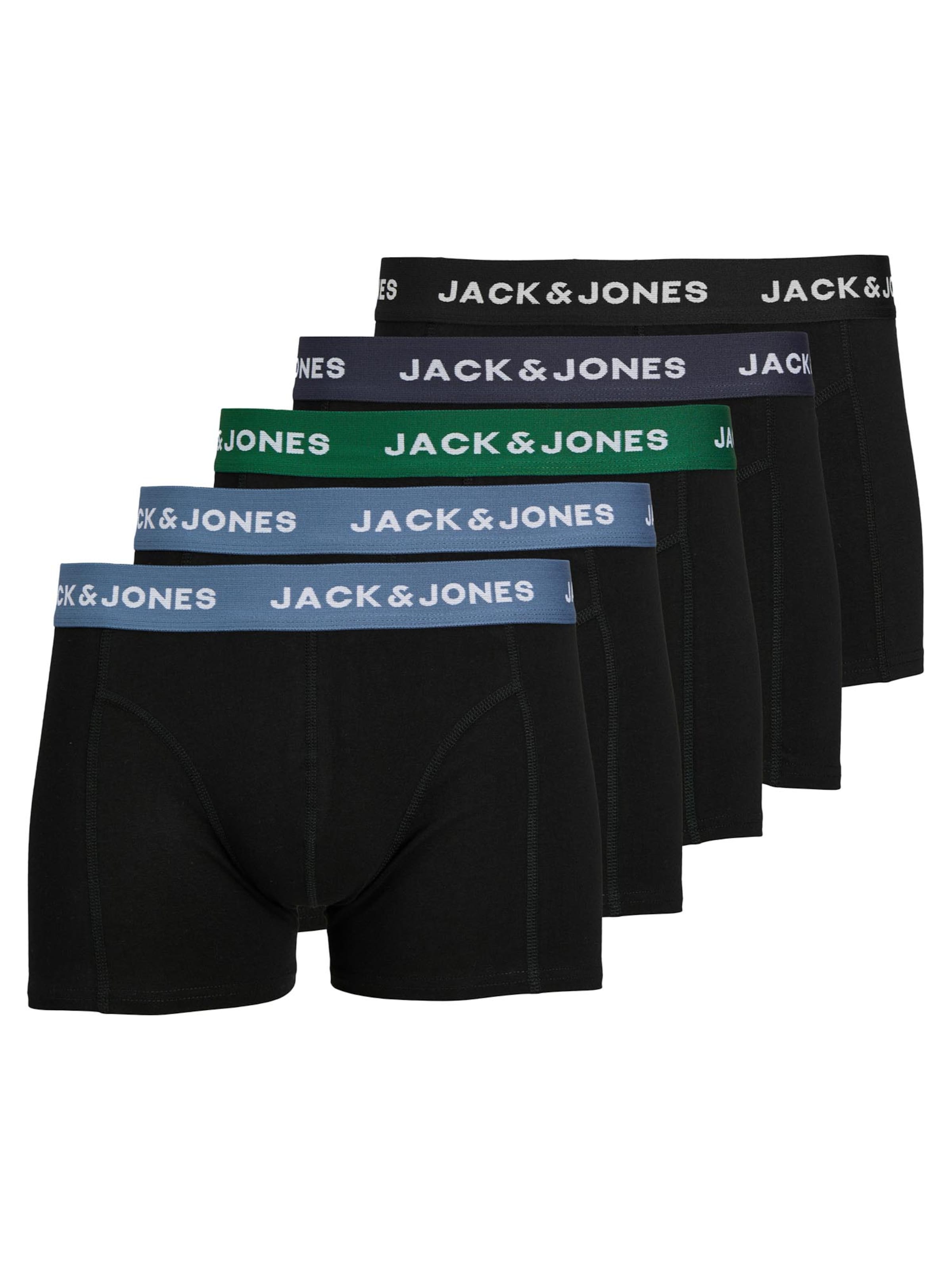JACK & JONES - Boxers 'Solid' em preto: frente