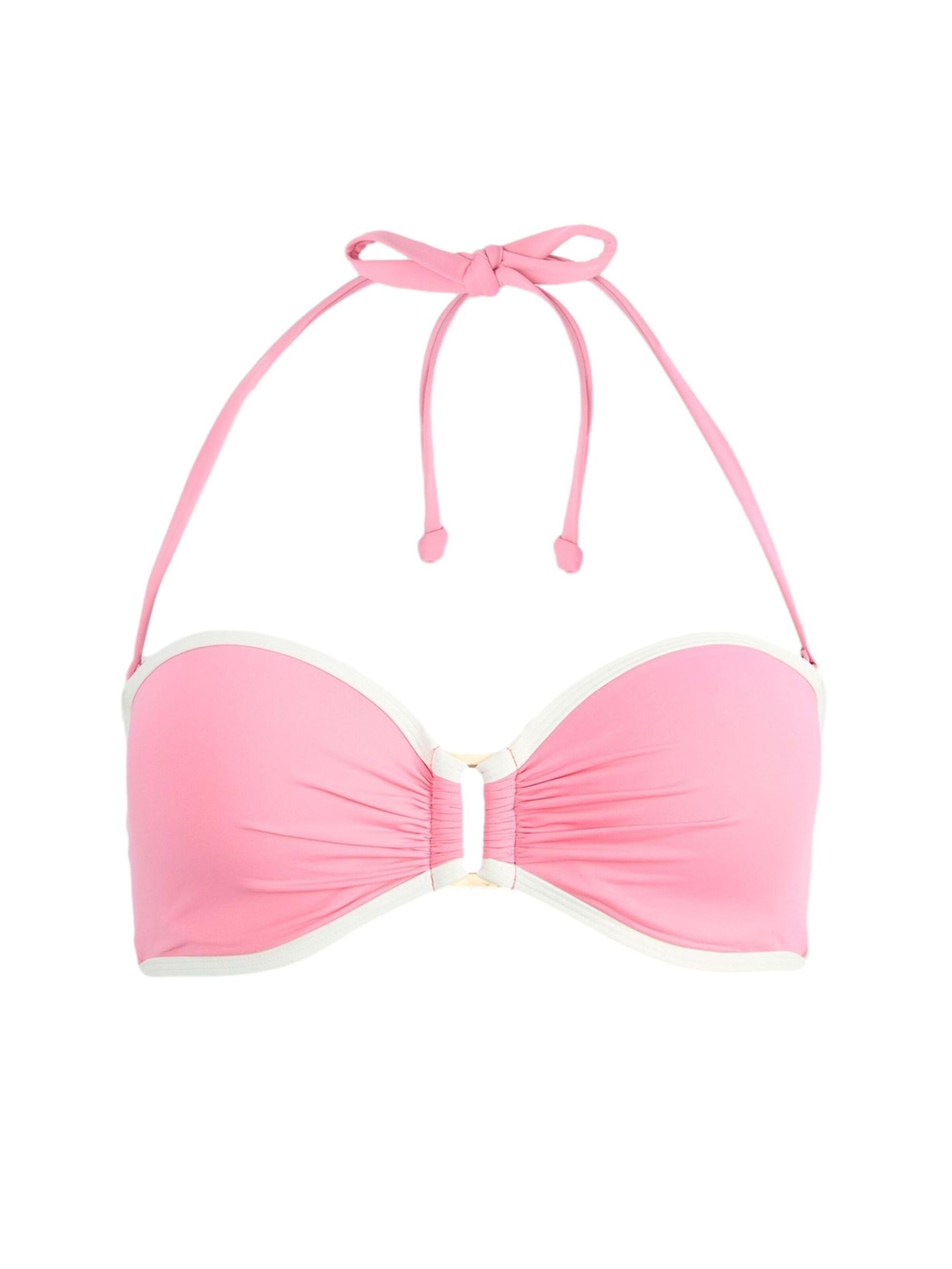 Mint Velvet Bandeau Bikinitop in Pink: Vorderseite
