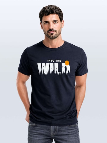 Neverless Shirt 'Into the Wild' in Blue